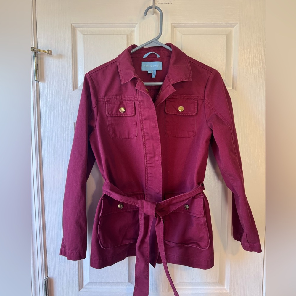 DRAPER JAMES Berry Fall Transitional Twill Field Jacket with Tie Belt - Picture 6 of 16